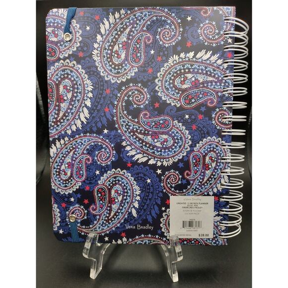 Vera Bradley 12-Month Undated Planner Fireworks Paisley NWT Weekly Monthly - Picture 2 of 5